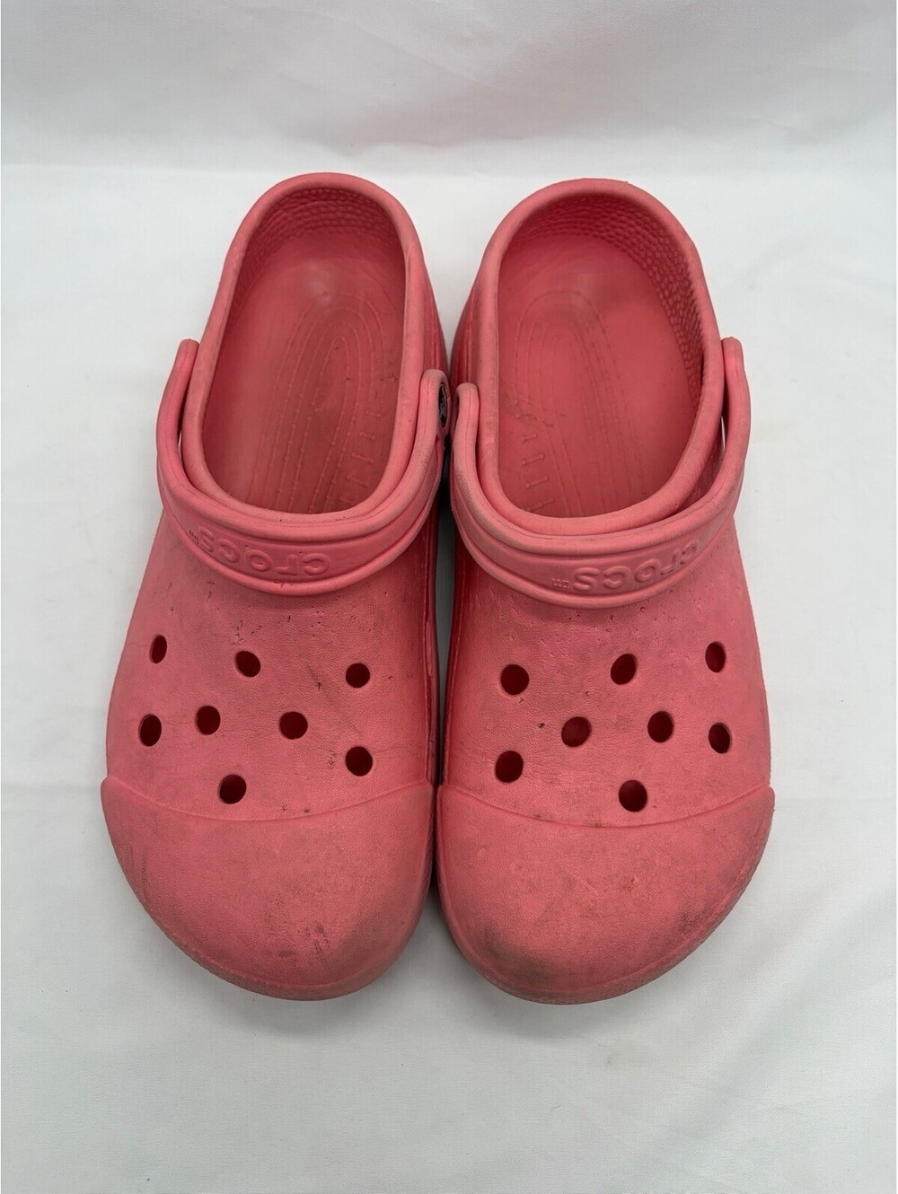Crocs Pink Slip On Shoes Size 12-14 Womens 10-11 Mens - Picture 5 of 9